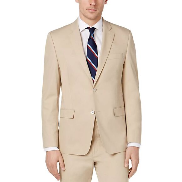 Lauren Ralph Lauren Mens Classic-Fit UltraFlex Cotton Sport Coat 40 Regular Tan